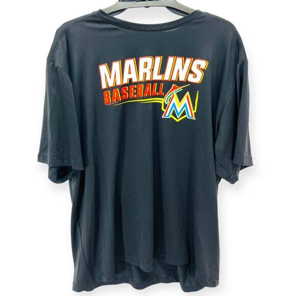 Marlins Baseball TX3 Cool Dri-Fit Short Sleeve T-Shirt Pullover Black Men's XL - Picture 1 of 6